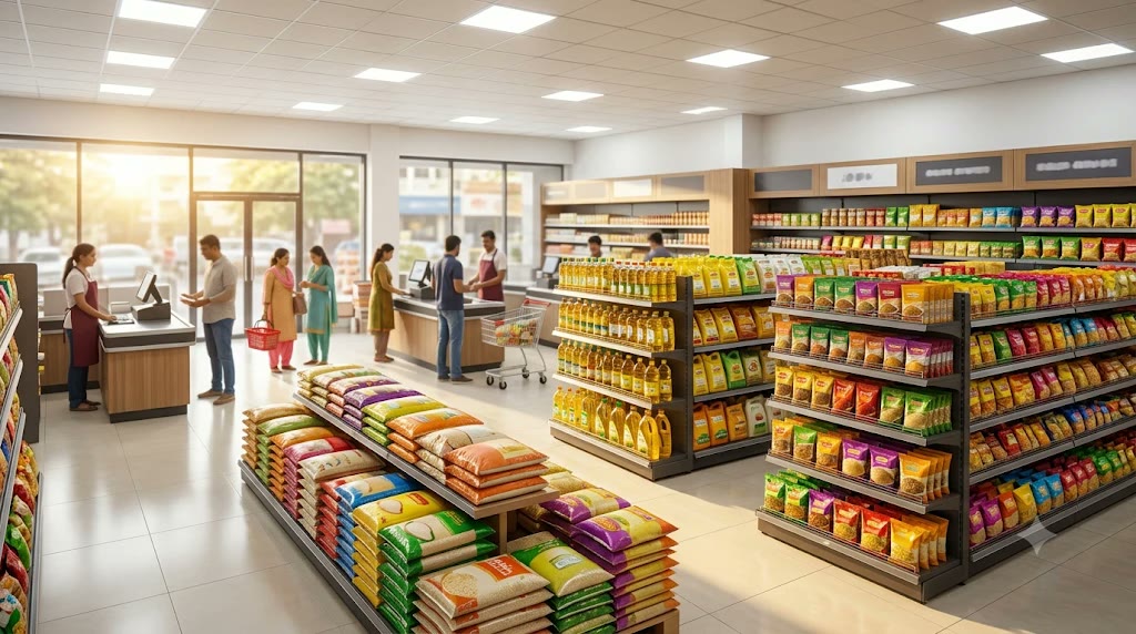 Supermarket interior (AI sample photo)
