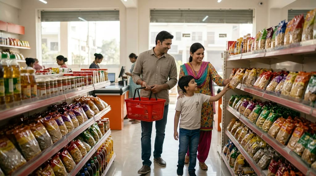 Family shopping (AI sample)